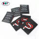 Recycled Custom Private Logo Damask Woven Labels with Loop Fold