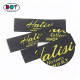 Wholesale Clothing Private Label Custom Brand Name Logo Polyester Black Woven Labels for T-shirts