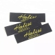 Wholesale Clothing Private Label Custom Brand Name Logo Polyester Black Woven Labels for T-shirts