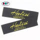 Wholesale Clothing Private Label Custom Brand Name Logo Polyester Black Woven Labels for T-shirts