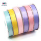 Factory Custom Colorful Silk Double Faced 1 inch Satin Ribbon with Logo