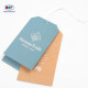 Paper Hangtag Supplier Custom Brand Logo Garment White Cardboard Hang Tag with String and Safety Pin