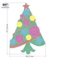 Ferro de strass com logotipo de Natal personalizado do fornecedor de cristal hot fix na transferência para roupas