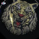 Hotfix Crystal Custom Tiger Logo Bling Heat Press Iron On Transfers Rhinestone for T-shirt