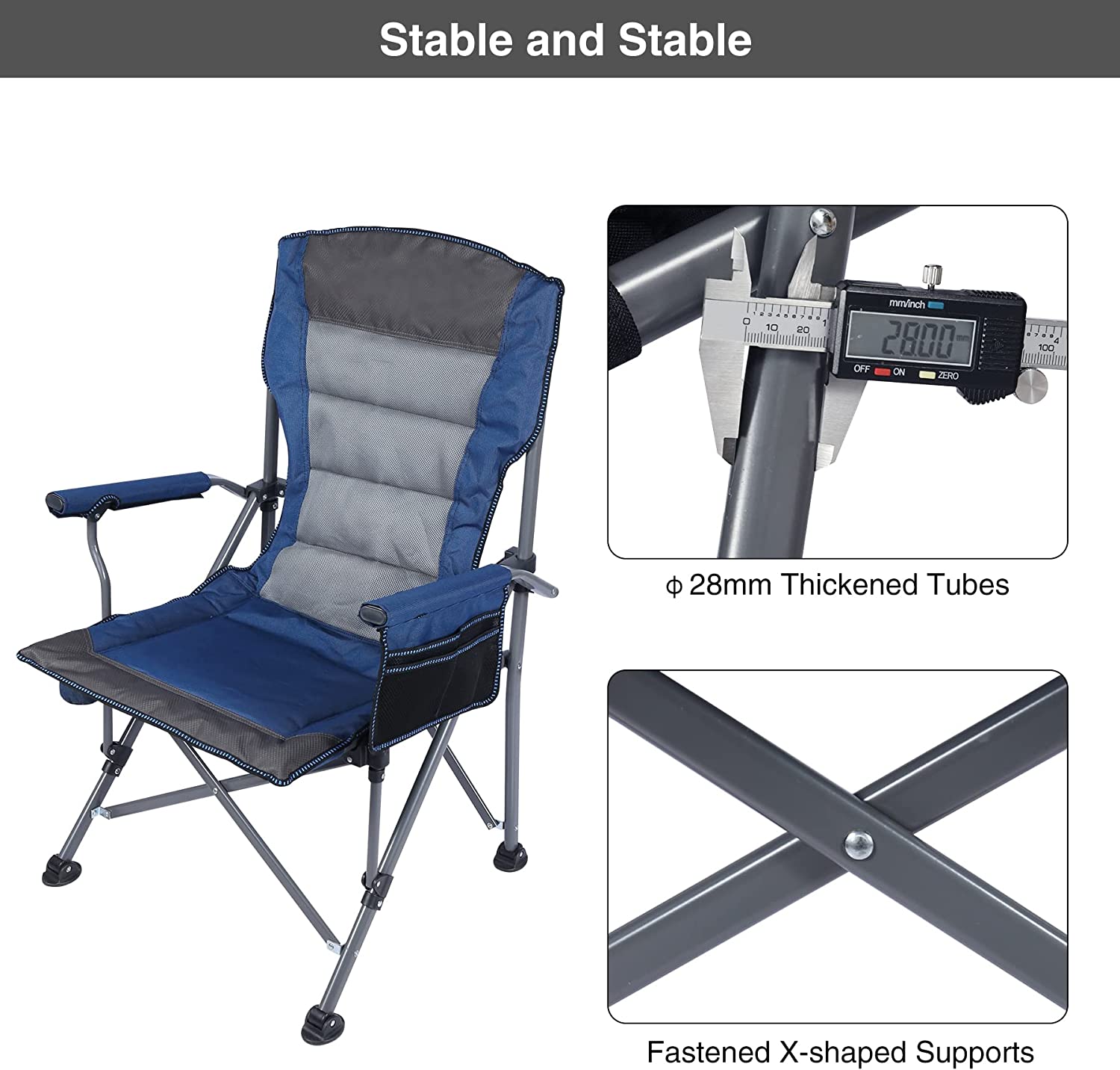 Supply Oversized Camping Chair with High Back Extra Padding Wholesale