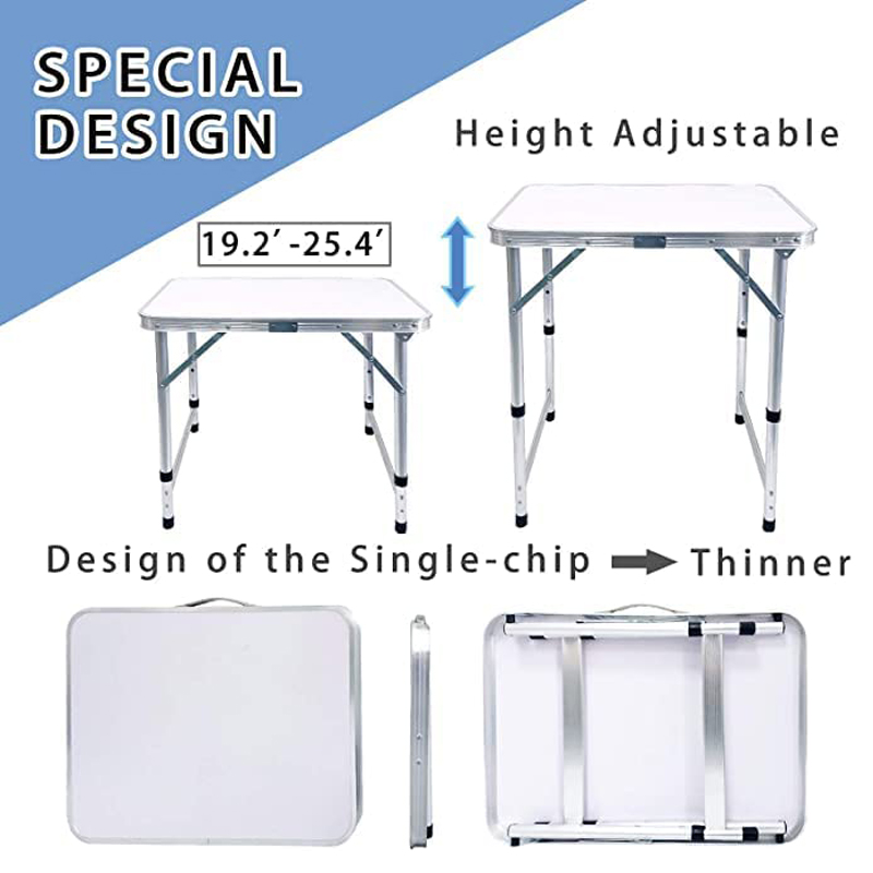 Small Folding Portable Camping Table Height Adjustable