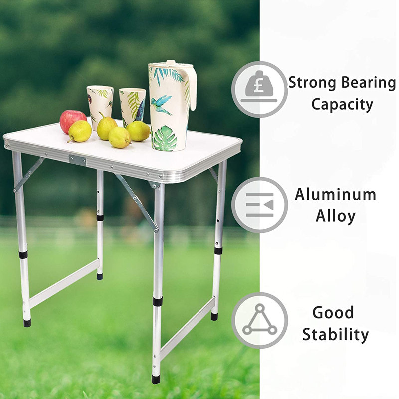 Small Folding Portable Camping Table Height Adjustable