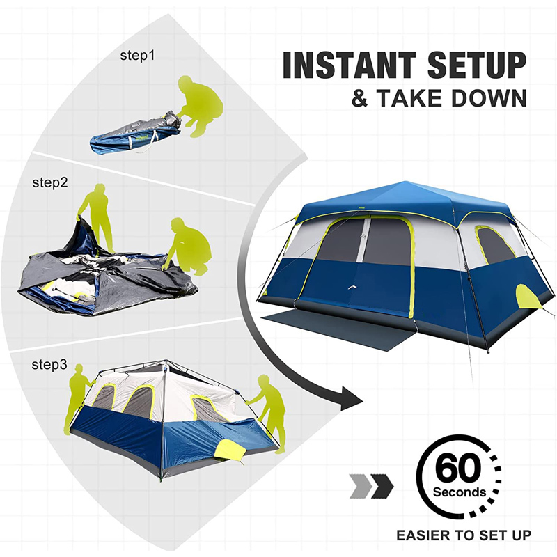 10 Person Family Instant Camping Tent