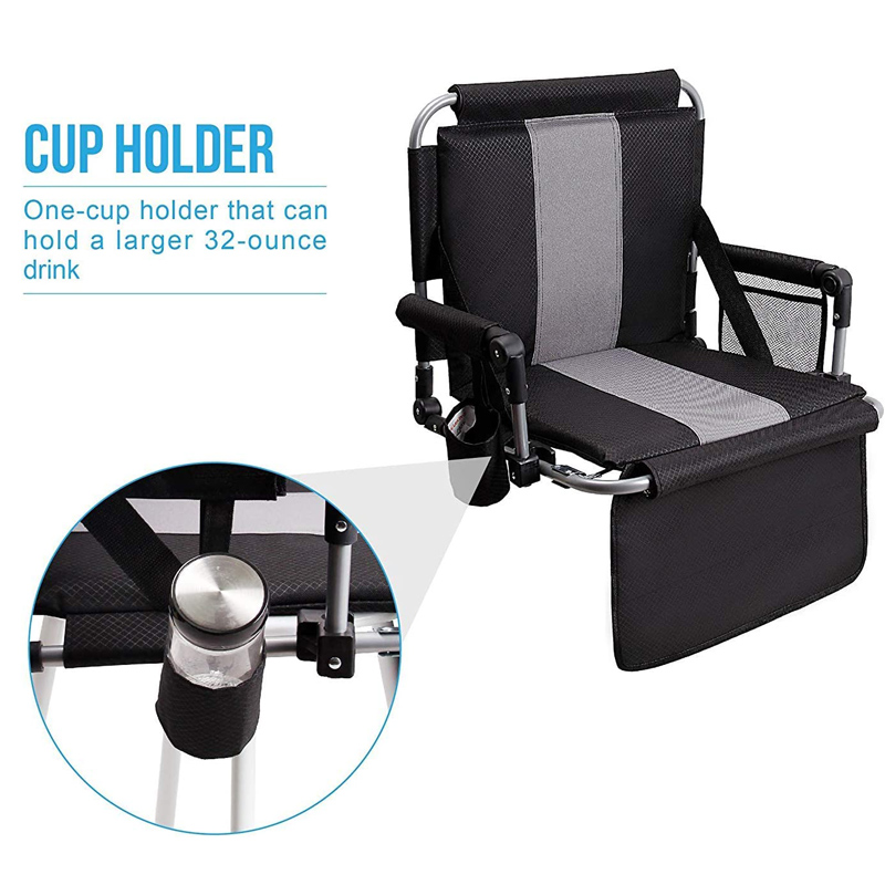 Stadium Seat Chair for Bleachers with Backrest Armrest