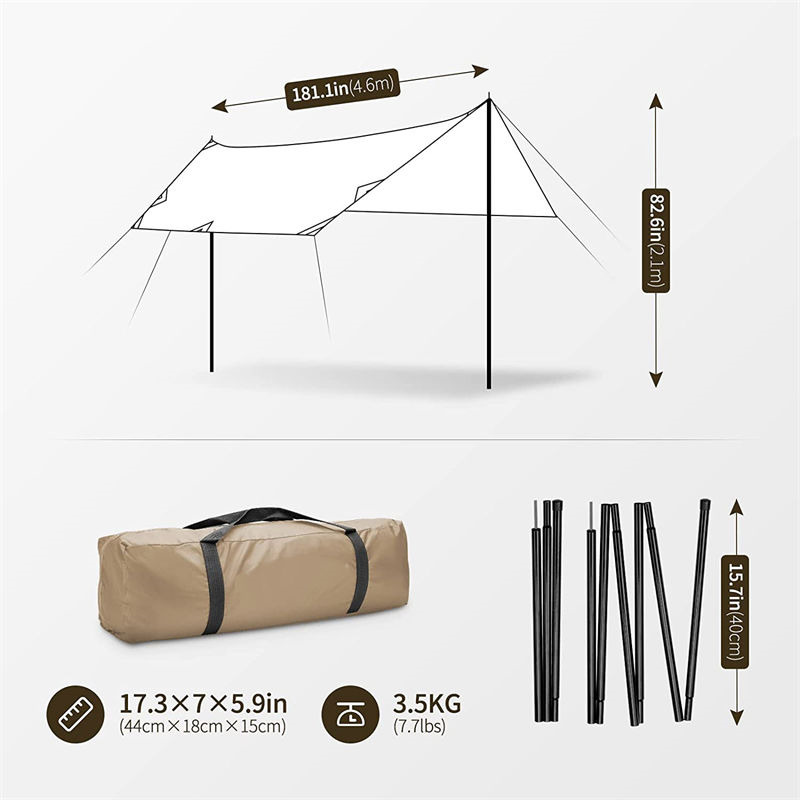 Large Outdoor Rain Fly Camping Canopy