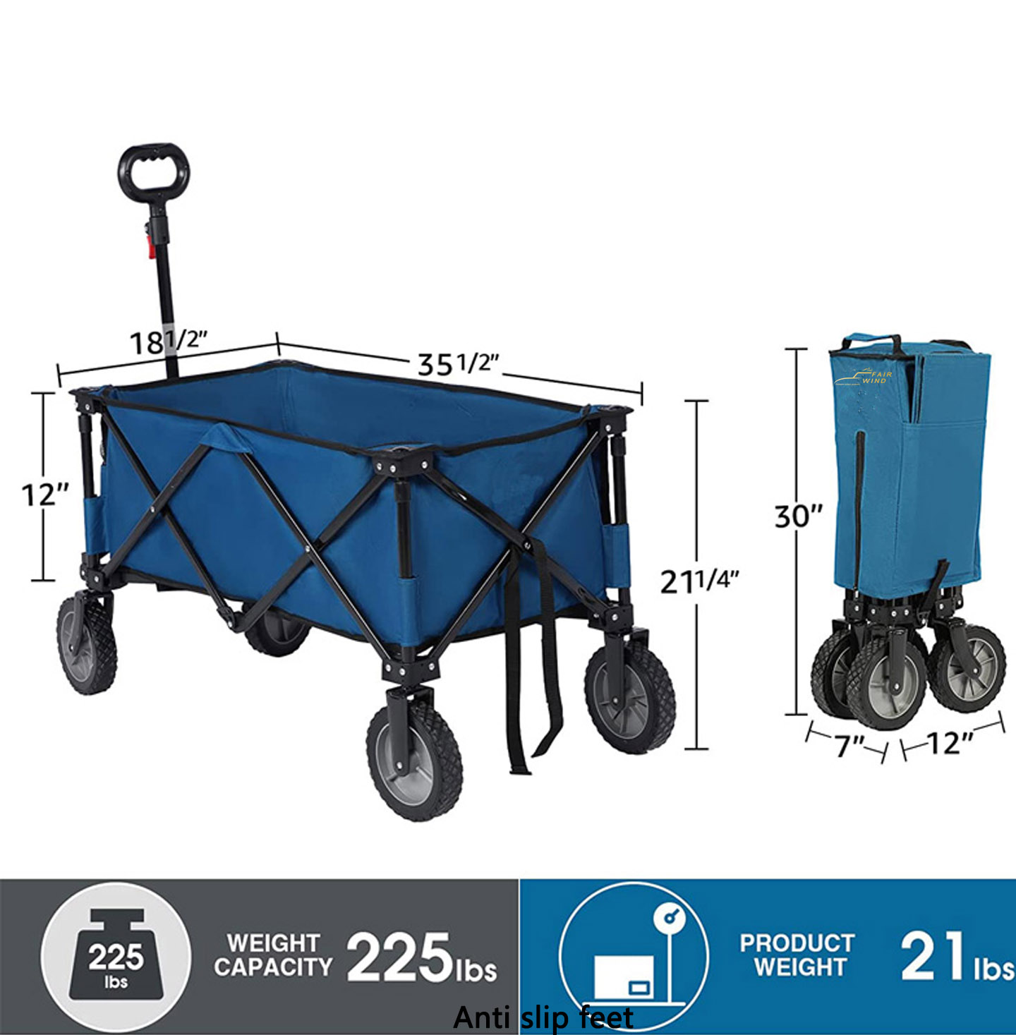 Portable Collapsible Camping Wagon Cart
