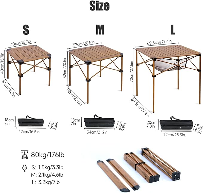 Lightweight Stable Folding Square Table