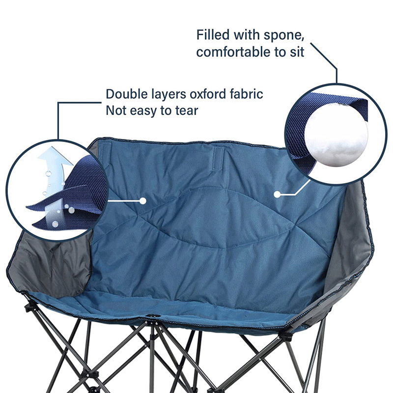 Oversized 2 Person Loveseat Folding Camping Chair