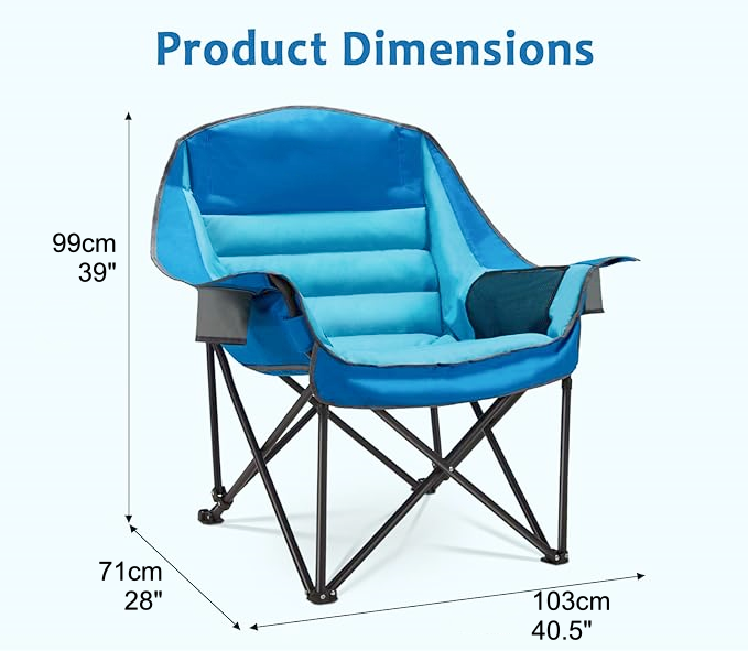 Oversized Fully Padded Extra Large Camping Chair