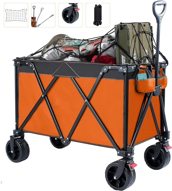 Extra Capacity Collapsible Wagon Cart