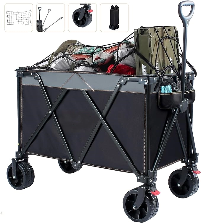 Extra Capacity Collapsible Wagon Cart