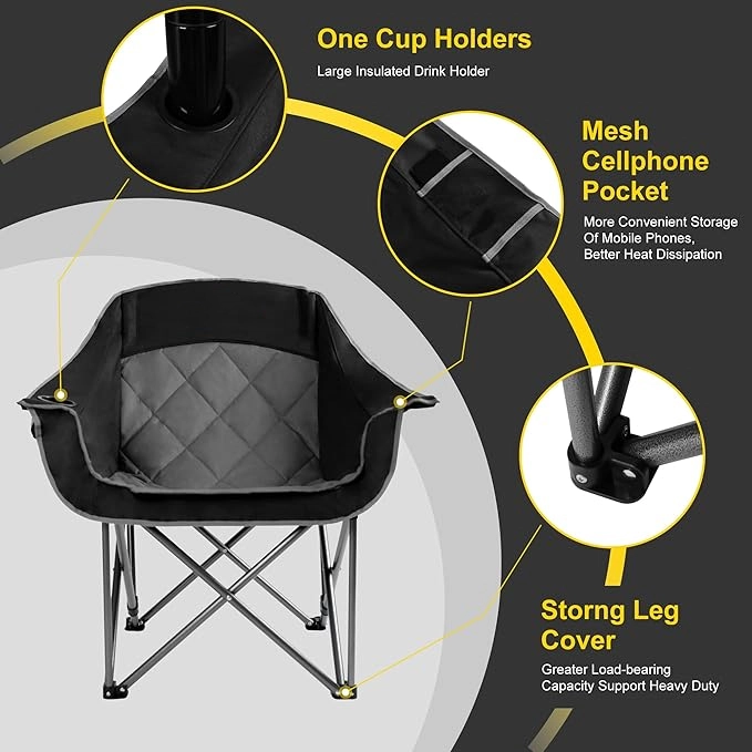 Fully Padded Oversized Camping Chair