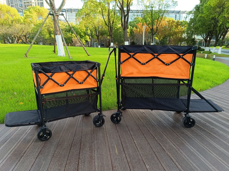 Compact Double Decker Wagon Cart Rear Open Flat Fold