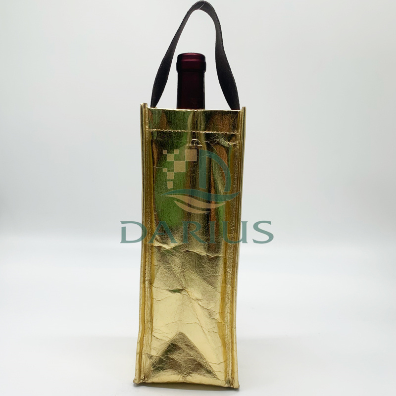 Käsintehdyt yhden pullon viinipussit Ympäristöystävälliset viinipussit