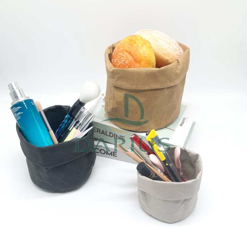 Washable and non-tearable multi-purpose kraft paper storage bag