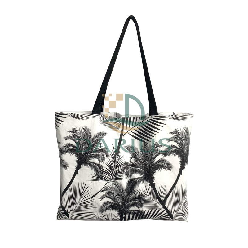 Saco de compras de papel lavável Saco de compras de dois lados