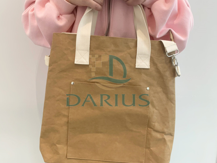 ion en gebruik van wasbare boodschappentassen van kraftpapier