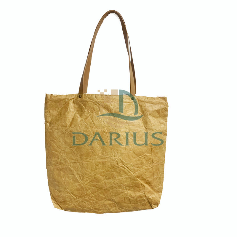 Sacola de presente de papel kraft marrom personalizada barata com alças