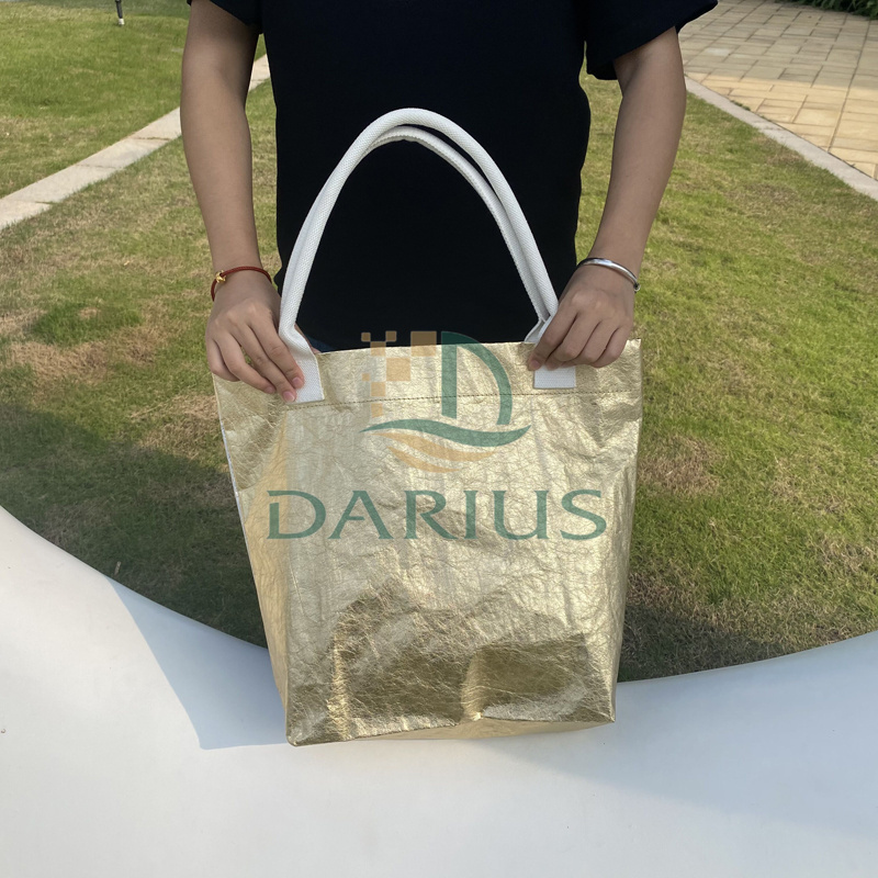 Päällystetty Tyvek Paper Bag Heavy Duty Paper Ostokset logolla