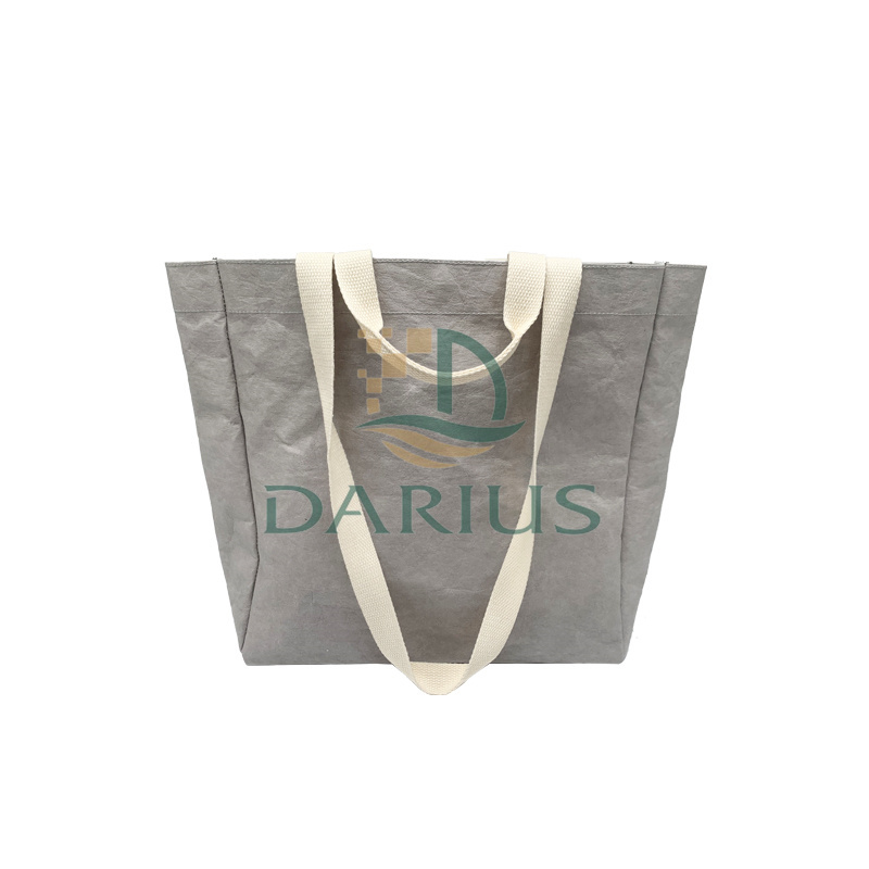 Valkoinen kaksinkertainen pestävä päivittäinen voimapaperikassi