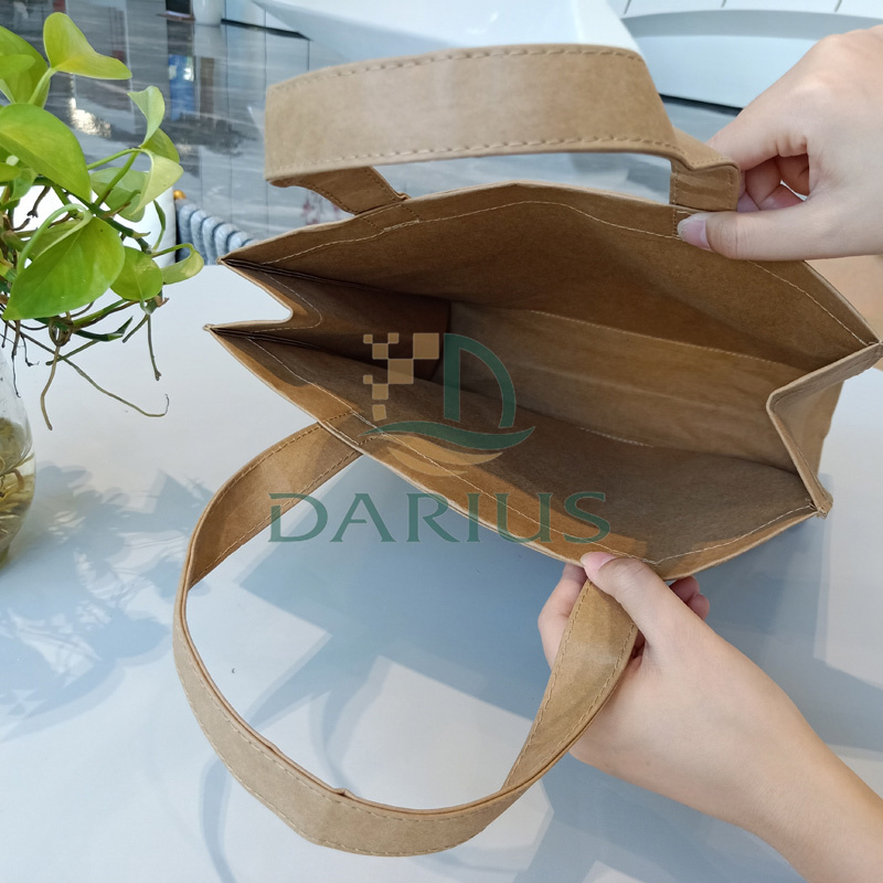 washable kraft paper tote bag