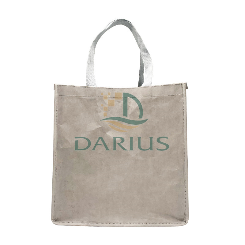 Pestävä harmaa kierrätetty päivittäinen voimapaperikassi