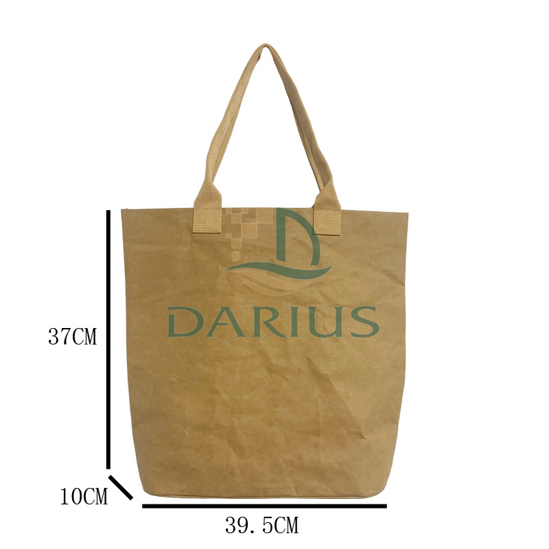 Brown Washable Kraft Paper Shopping Bag