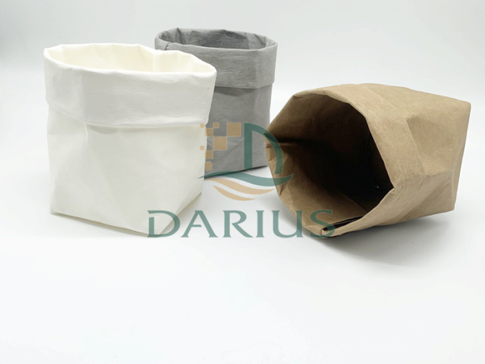 Íon ideal, uso e aplicações do organizador de sacos de armazenamento de papel kraft marrom lavável