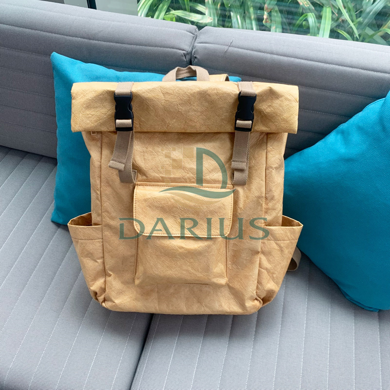 Bolsa escolar multifuncional Bolsa para laptop de ombro duplo Mochila de papel Tyvek