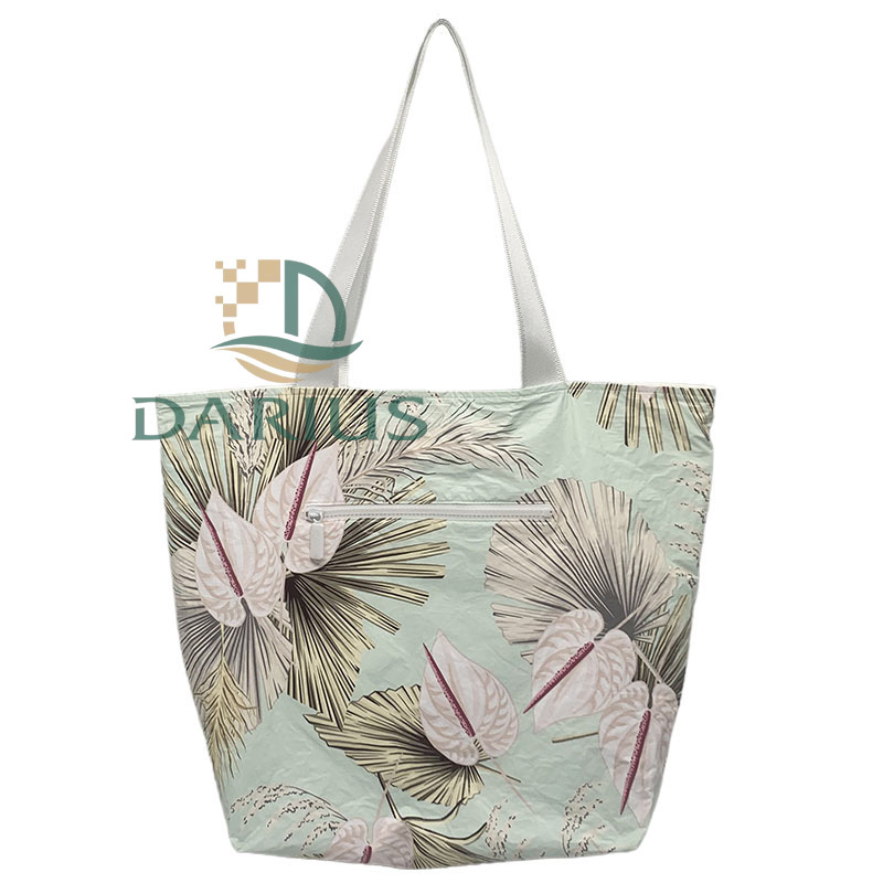 Vedenpitävä rantakangaskassi Naisten matka-Tyvek-kangaskassit