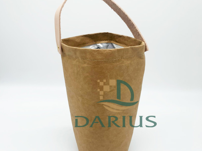 Kannettava pestävä voimapaperiviinipussi