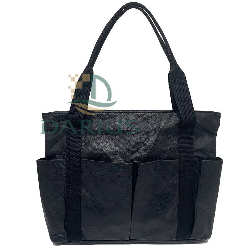 Mode Dames Zwarte Tote Bag Waterdichte Tote Bag Custom