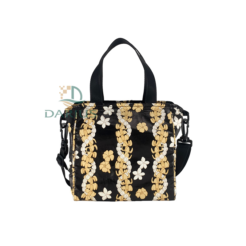 Tyvek Floral Tote Crossbody Bag Custom Tyvek Bag