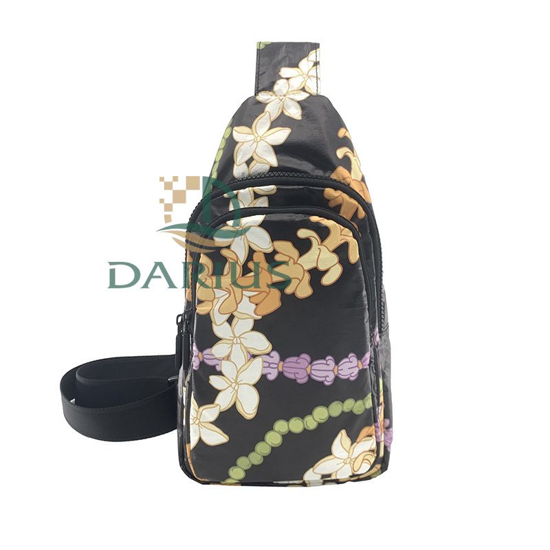 Fashion Floral Print Tyvek Chest Bag For Travel