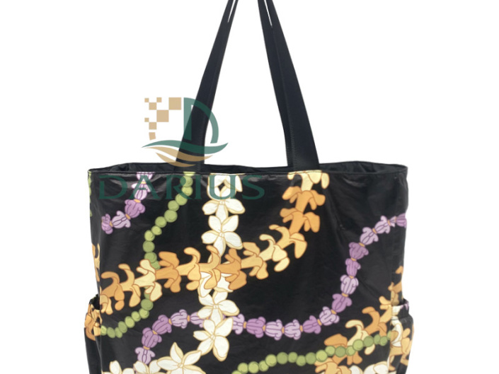Custom Floral Print Tyvek Mommy Tote Bag