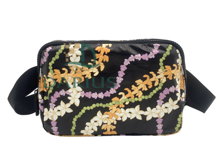 Tropical Floral Crossbody Fanny Pack for Commuting Vacation