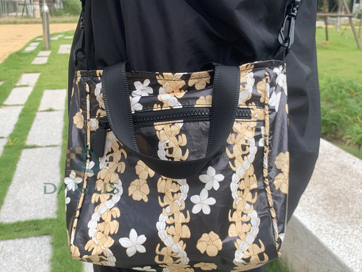 Stylish Printed Tyvek Crossbody Tote Bag