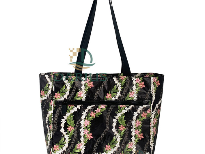 Waterproof Tropical Floral Tyvek Tote Bag