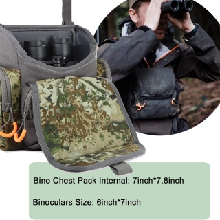 Hunting Binocular Harness Chest Pack with Rain Cover