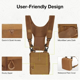 Camo Hunting Chest Pack Bino Backpack Adjustable Vest Bags