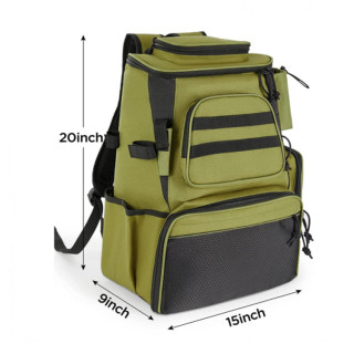 Waterproof Fishing Tackle Backpack With Rod Holder