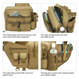 Fly Fishing Shoulder Bag Waist Pouch