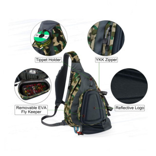 Crossbody Over Shoulder Small Sling Fishing Bag Backpack