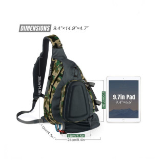 Crossbody Over Shoulder Small Sling Fishing Bag Backpack