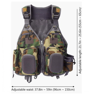 Men's Adjustable Camouflage Fishing Vest Pack